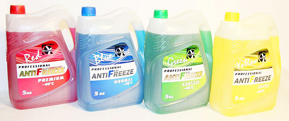 Антифриз красный, зеленый, синий – в чем разница?