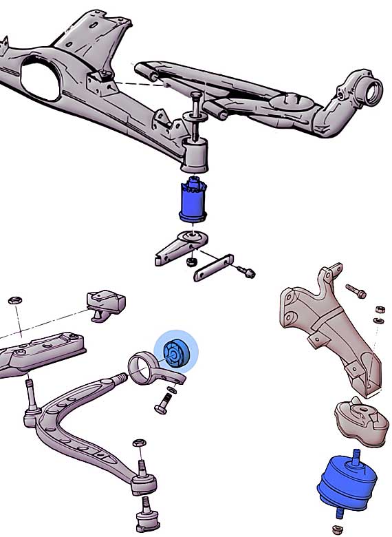 Примеры установки сайлентблоков
