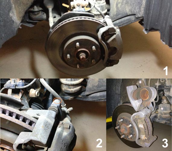 Замена передних тормозных колодок
