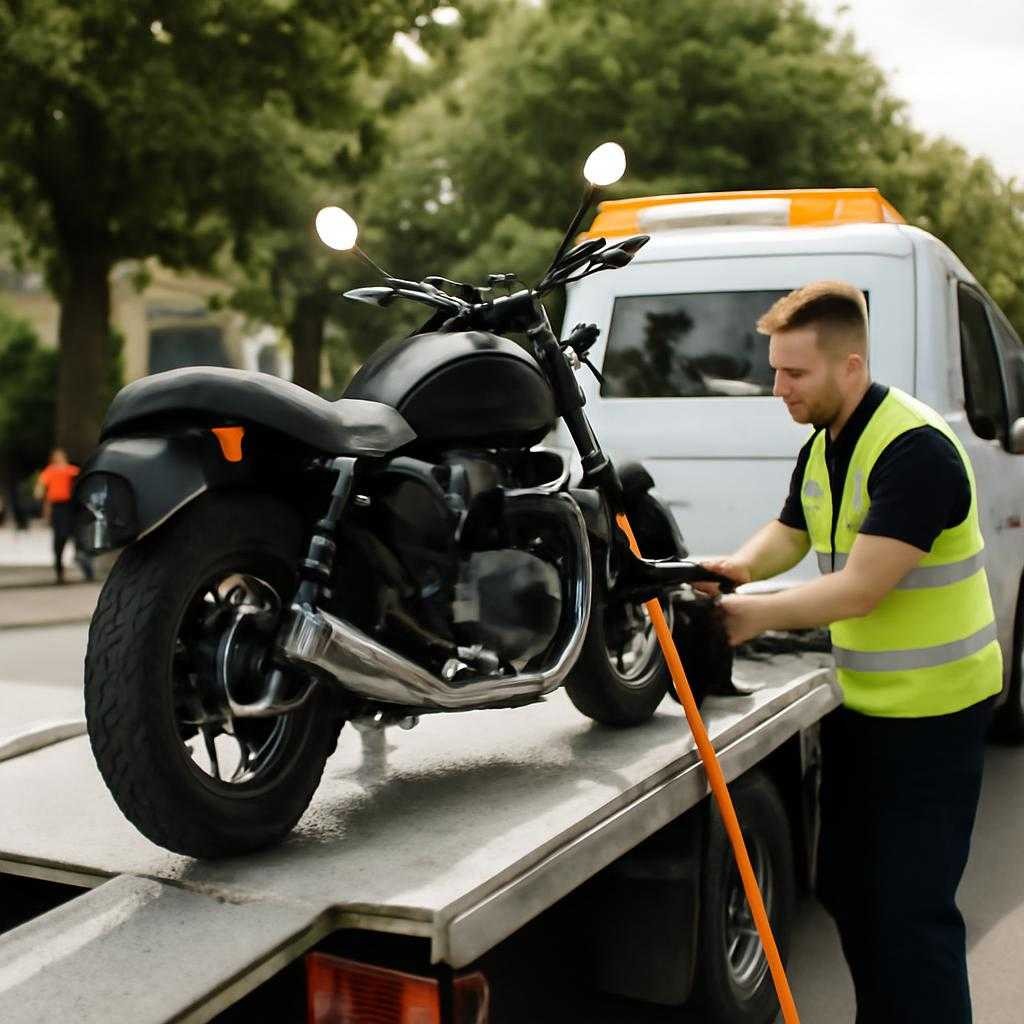 Мотоцикл на тросе: буксировка без сюрпризов