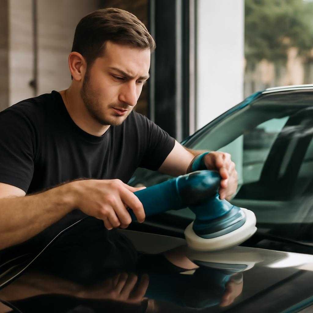 Зеркальная глубина лобового стекла за вечер